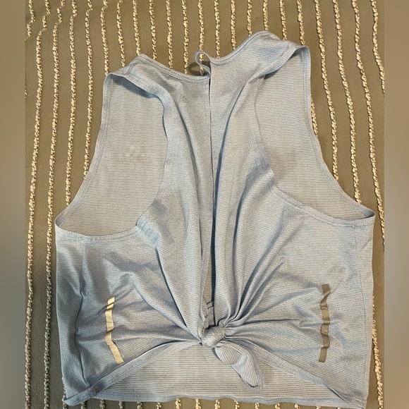 Adidas light blue tie workout tank - Picture 2 of 2